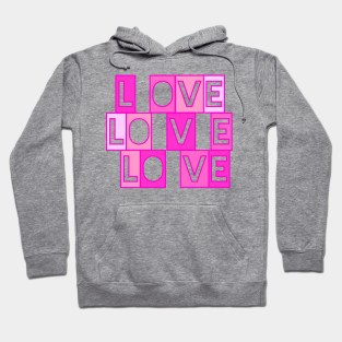 Love block print Hoodie